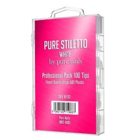 Purenails Stiletto White Tips - Pack of 100