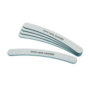 Purenails Zebra Foam Files Boomerang 100/180 grit - Pack of 5